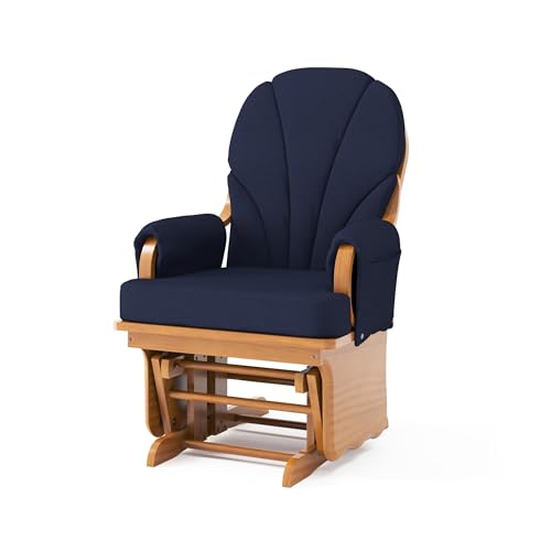 Foundations Lullaby Wood Base Glider Rocker - Baby Feeding...