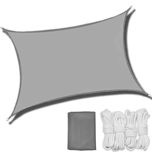 Cveenk Sonnensegel Rechteckig 2x3m, UV -Schutz Sonnenschutz Windschutz Wasserdichter Sonnensegel inkl Befestigungsseile, Sonnenschutz Rechteckig mit ösen...