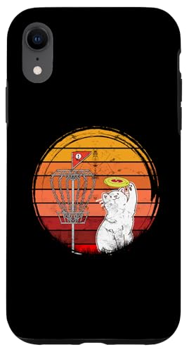 Carcasa para iPhone XR Disco de golf Frisbee Golf Disc Sport Players Cute Cat Lovers Carcasa para iPhone XR Disco de golf Frisbee Golf Disc Sport Players Cute Cat Lovers