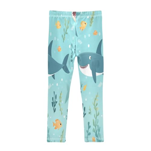 Bolaz Toddler Girls Leggings Printed Yoga Pants Leggings Blue Yellow Fish for Kids2