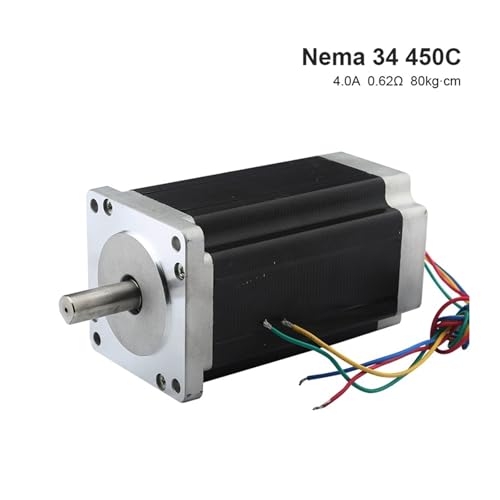 Moteur Nema 34 4A biphasé haute précision doté d'un arbre à clavette robuste de 12.7mm
