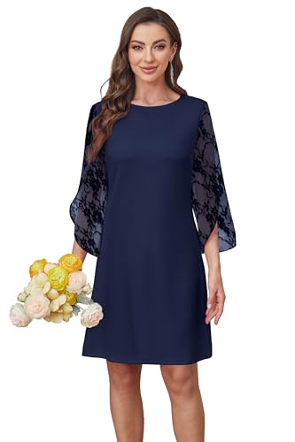 Image of RUMIA Womens Cocktail Dresses Flutter Sleeve Wedding Guest Dresses for Women 2026 Trendy