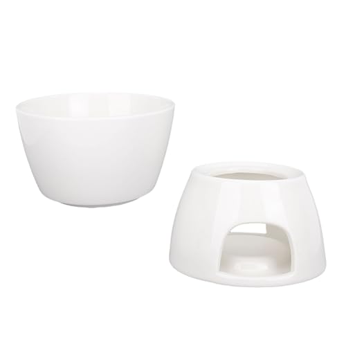 Qcwwy Juego de Taza de Fondue de Cerámica, Calentador de Mantequilla de Chocolate, Set de Fondue de Queso para el Restaurante en Casa Hotel Direct Food Contiting 300ml