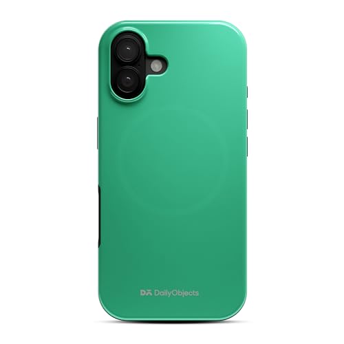 Image of DailyObjects Polycarbonate Enamel Bumper Magsafe Case for iPhone 16 Compatible with Mag-Safe Wireless Charging | Mint Hybrid Magnetic Back Cover