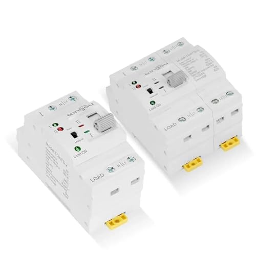 Commutateur de transfert automatique ATS 4P 63A 220V pour rail DIN