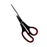€uroprix Softgrip Schere - 22 cm, rot/schwarz - aus Edelstahl, weicher Griff - ideal für den Haushalt