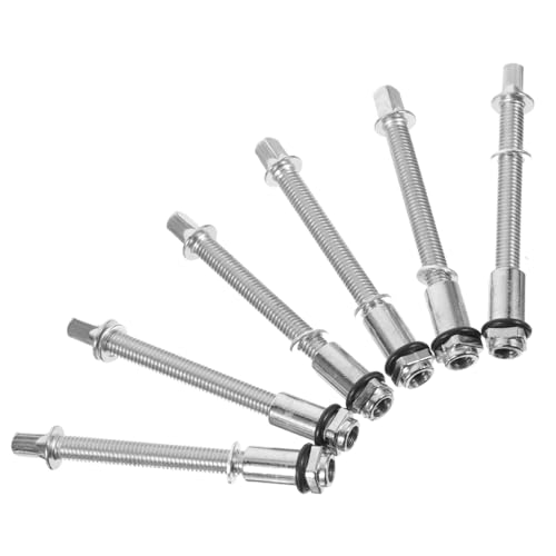 VICASKY 6pcs Drum Set Hardware Tension Rods Screws Replacement Parts Drum Screw Accessories Performance Easy Installation