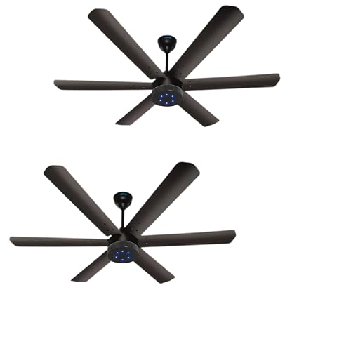 Image of XUGA Jovian F6B Premium Smart 1200mm, BEE 5-star BLDC fan,6 Blade,Remote Ceiling fan for Home, 100% Copper Motor,Energy Saving, High Air Delivery, Aesthetic LED Light (Pack of 2)(5 Year Warranty)