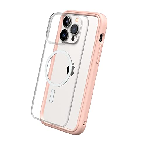 Coque modulaire compatible MagSafe pour iPhone 14 Pro Max RhinoShield Rose Poudré