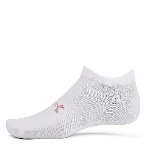 Calcetines Under Armour UA Essential No Show blancos de algodón ligero talla grande pack de 3 3