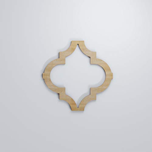 Image of Marrakesh Decorative Fretwork Wood Wall Panels, Extra Small, 7 3 /8 inch W x 7 3 /8 inch H x 1 /4 inch T, Hickory
