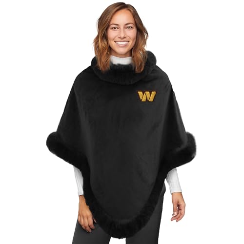 Littlearth Washington Commanders NFL Fur Trim Poncho - image 2