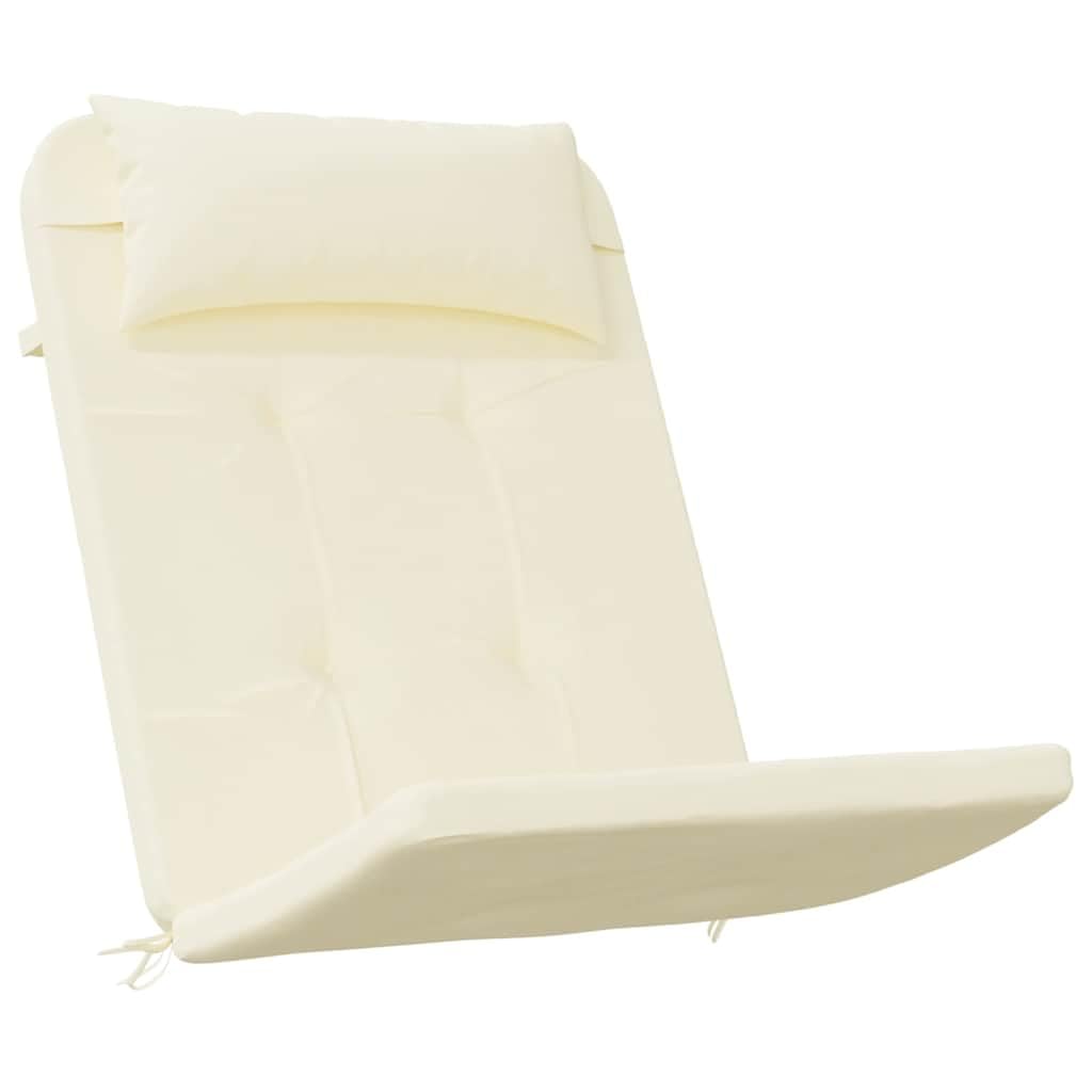 vidaXL Cojines para Silla Adirondack 2 uds Tela Oxford Color Crema, cojín, cojín para Silla de jardín, cojín para Tumbona, cojín para Silla