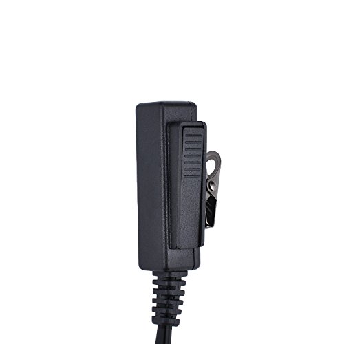 Keyblu D Shape Earpiece Cls1410, Cls1110, Cp185, Cp200, Cp200D, Headset With Big Ptt For 2 Pin Walkie Talkie Radio (Motorola) #TOP4
