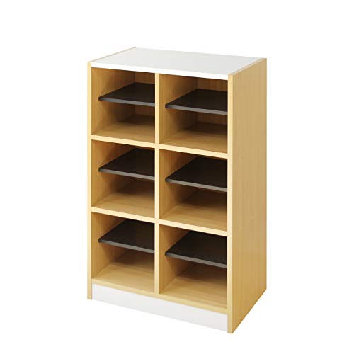 施設用にぴったり木製タイプのスリッパラック 2列3段 NSR-23