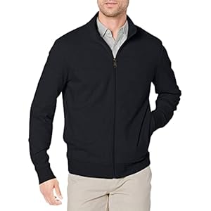 Amazon Essentials Men’s Lightweight French Terry Full-Zip Mock Neck Sweatshirt
