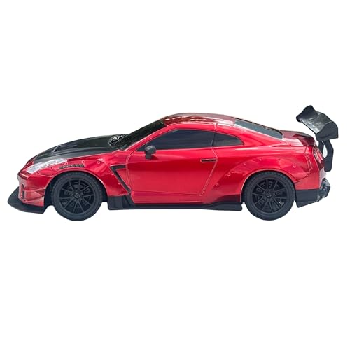 Image of KAEYASKEE RC Drift Car 4X4, 1:20 Scale, 2.4GHz Remote Control, 20km /hr Max Speed, Race & Drift Tyres, Underbody Lights (NissanGT-R Vibrant Red)