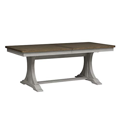 Liberty Furniture Industries Farmhouse Reimagined Trestle Table, W40 x D96 x H30, White