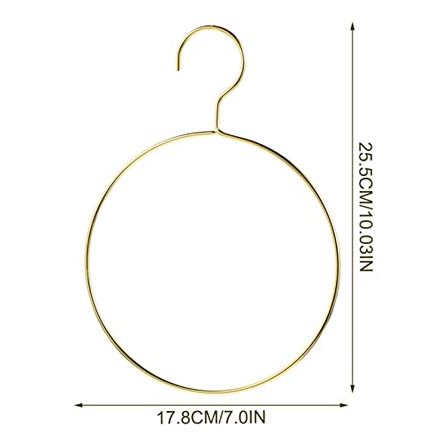 Alipis 16 Pcs Ring Belts Hanger Scarf Holders Metal Hooks Rings Hanging Wardrobe Organizer Storage Shawl Golden Jewelry Rack Wrap Tie For Ties Neckties Round Belt Iron Nordic Scarves #TOP4