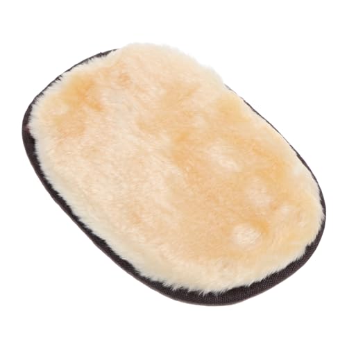 WOFASHPURET Guantes para lustrar Zapatos Multifunción Polaco Limpiador de de Zapatillas Cepillo aplicador de betún para Zapatos Peluche imitación Cordero Khaki