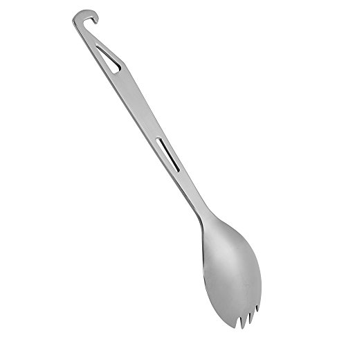 Nishore Stainless Steel Spork com abridor de garrafas Lightweight Outdoor Dinner Spork Talheres para