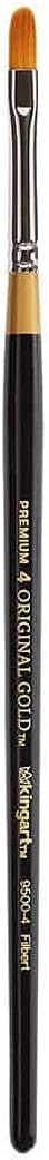 KINGART Original Gold 9500-2, Premium Artist Brush, Golden TAKLON Filbert-Size: 2, 2, Black