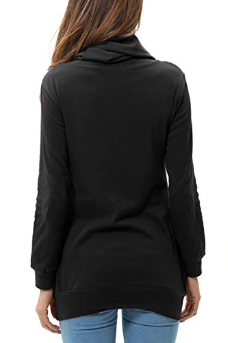 levaca Womens Long Sleeve Oversizes Pullover Side Loose Fall Casual Split Tunic Tops4