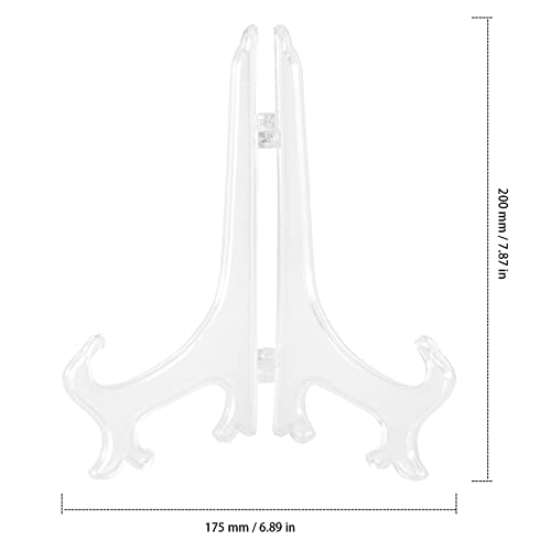 ZEONHAK 10 Pack 8 Inch Tall Plastic Easels, Clear Plate Display Stands - Image 2