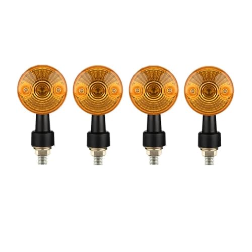 Indicateurs clignotants lumières lot de 4 clignotants de moto 2 fils lampe ambre 12V