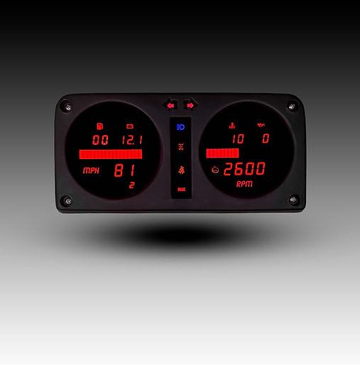 Elite Digital LED Gauge Panel for 1980-1995 Suzuki Samurai SJ410/SJ413 - Modern Dashboard Cluster Upgrade DP1300 (Green)