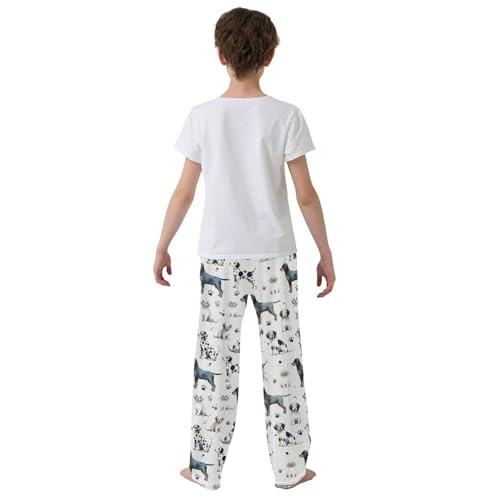 Boys' Pants Cute Watercolor Dogs Funny Long Bottoms Jogger Pants Elastic Waist Trousers with Pockets S-XL3