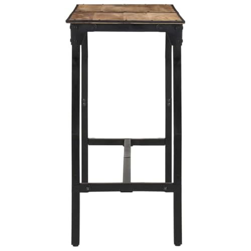 Mesa de bar industrial de 150 cm de largo para salón de madera duradera 7