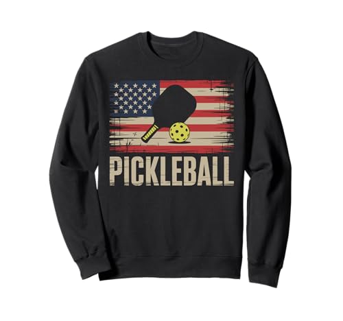 Distressed American Flag Pickleball Paddle Ball PICKLEBALL �g���[�i�[