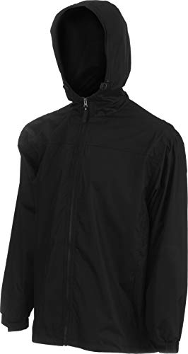 Black Wind Breakers Male Pullover | Mens Jackets with Hoodie | Windbreakers for Men | Black Water Jackets for Men (Black, Medium) - éb79 - Thumbnail 4