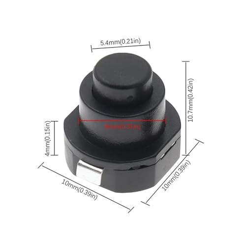 Interruptor de linterna KAN-10A boton de bloqueo tipo parche 10x10 para circuito 250V 6