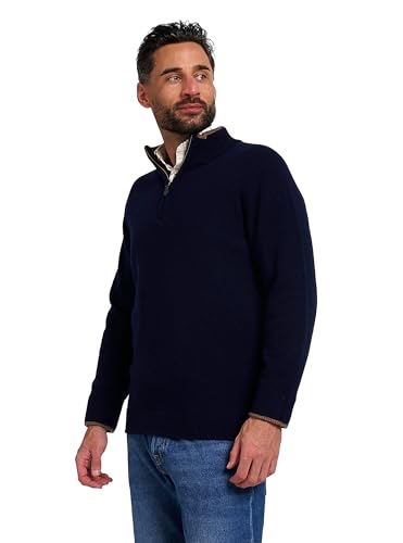 of England Ashcombe 100% Lambswool Long Sleeve Zip Knit Jumper Pullover2