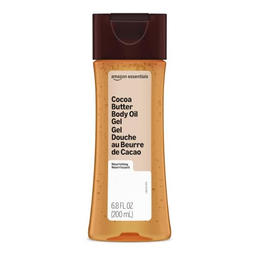 Amazon Essentials Body Oil Gel with Cocoa Butter, Paraben Free, 6.8 Fl Oz (Pack of 1) (Previously Amazon Basics)