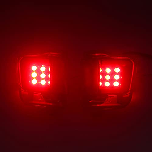 2 Peças Luz Reflectora Do Pára Choques Traseiro Com Led Luz De Travagem Da Cauda Para Toyota Land Cr