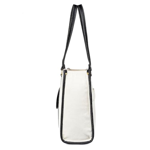 Image of K London Stylish Women's Office Bag - Canvas Laptop Tote for Professional & Casual Work Use | Spacious, Durable and Elegant Crossbody bag | Handbag | 15 inch Laptop (2312 Parent)