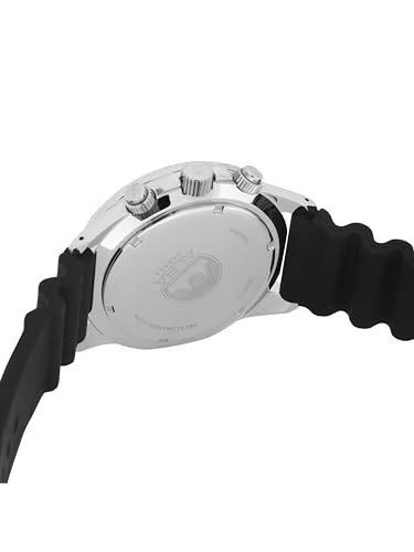 ALBA Silicone Men Analog Wristwatch At3J47X1, Blue Dial, Black Band - Image 5