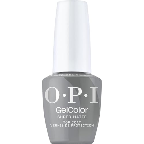 OPI GelColor Super Matte Top Coat | LED Cure Gel Nail Polish with Matte Finish | Protects Color, Nail Art & Prevents Chipping | 0.5 Fl Oz