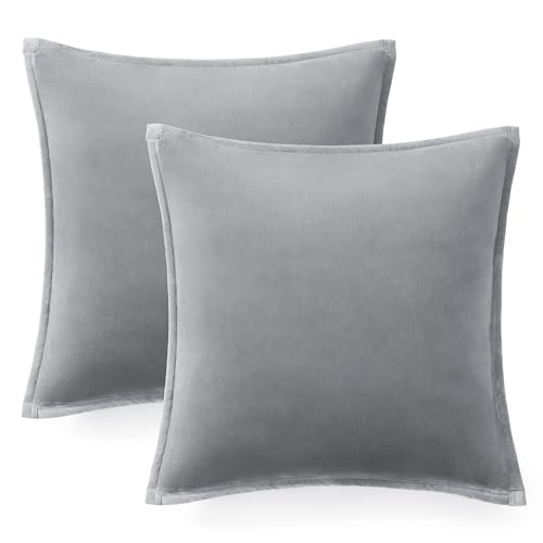 UGG Coco 2-Pack Decorative Pillows - Soft & Plush Throw Pillow Inserts with Throw Pillow Covers - Perfect for Sofa Bed Living Room Decor or Home Decor 20 x 20 Seal Gray