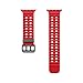Ycysh Ocean Band Compatible with Apple Watch Ultra 2 / 49mm 45mm 44mm 42mm for Women & Men, Silicone Sport Band Replacement for iWatch Ultra 2 Series 9 8 7 6 5 4 3 2 1 SE (Red)