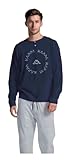 Kappa Pigiama Uomo Cotone Lungo - Pigiama Uomo Cotone Leggero Estivo (IT, Testo, XXL, Regular, Regular, 26113 Navy)