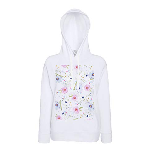 Sweat à capuche fleurs rose bleu mignon pull doux imprimé floral