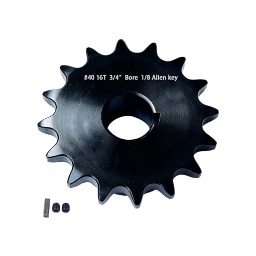 Image of #40 Sprocket 16T 3 /4 inch Bore Hardened Black Oxide
