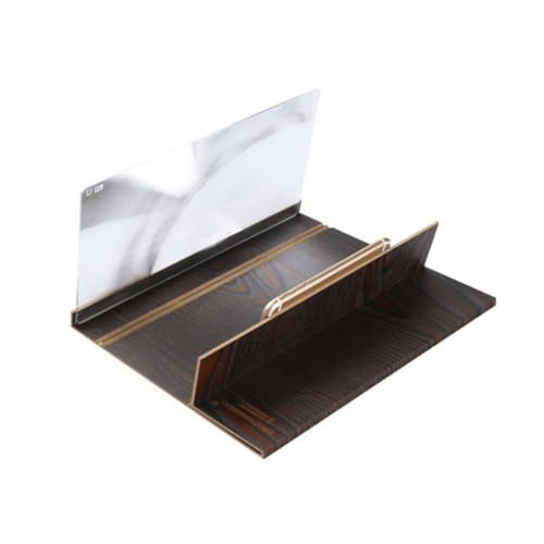 Amplificateur Vidéo pour Smartphone OSALADI Support Pliable Bois Café