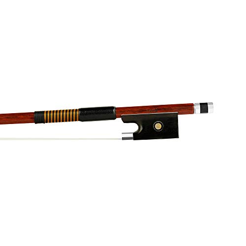 Forté Plus Brazilwood Violin Bow - Octagonal Stick, Fully-Mounted Ebony Frog And Authentic Hoursehair (3/4) #TOP3