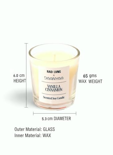 Image of Decorative Shot Scented Candle (Vanilla, Tangerine)| Natural Soy Wax with Fragrance Oils | Ideal for Gifting & Home Ambience (Set of 2)