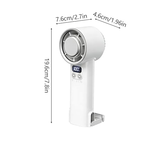 Miniventilador de mano con pantalla digital, 100 velocidades y 4000mAh para combatir el calor 6